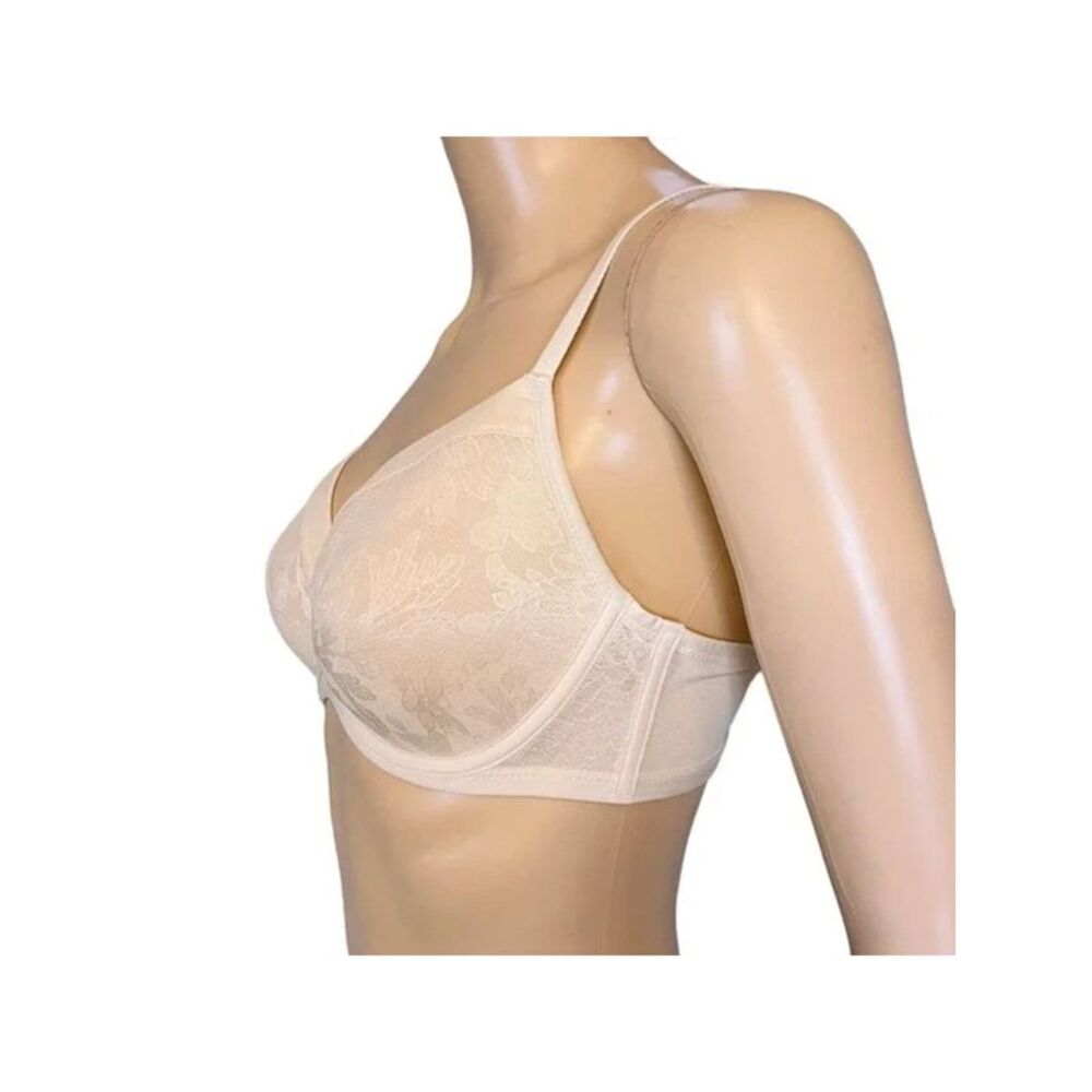 SOMA Intimates Pink Spacer Foam Keyhole Adjustable Floral Underwire Bra 34DD - Picture 3 of 3